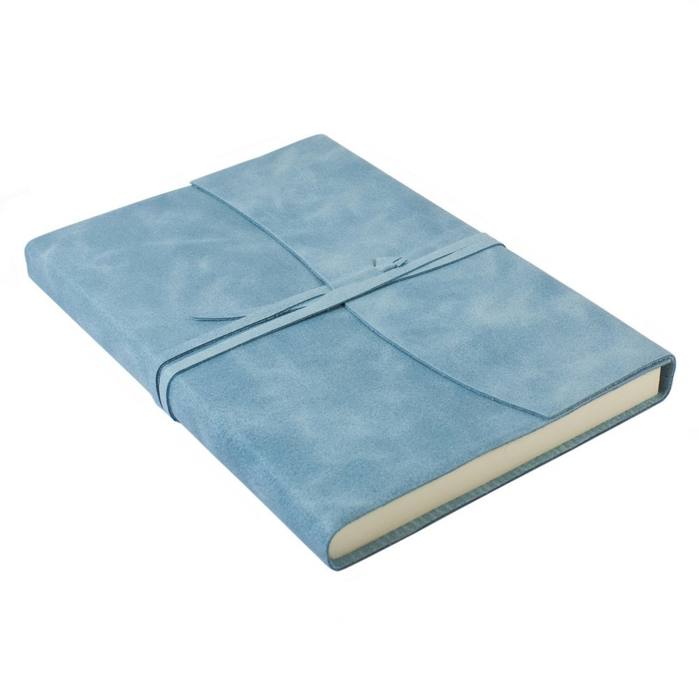Papuro Amalfi Leather Journal - Blue - Large