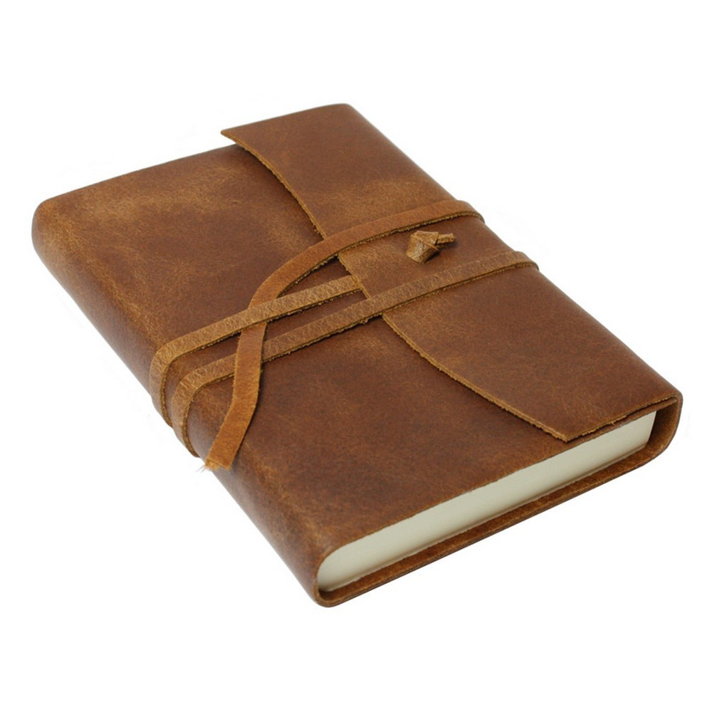 Papuro Amalfi Leather Journal - Tan - Small