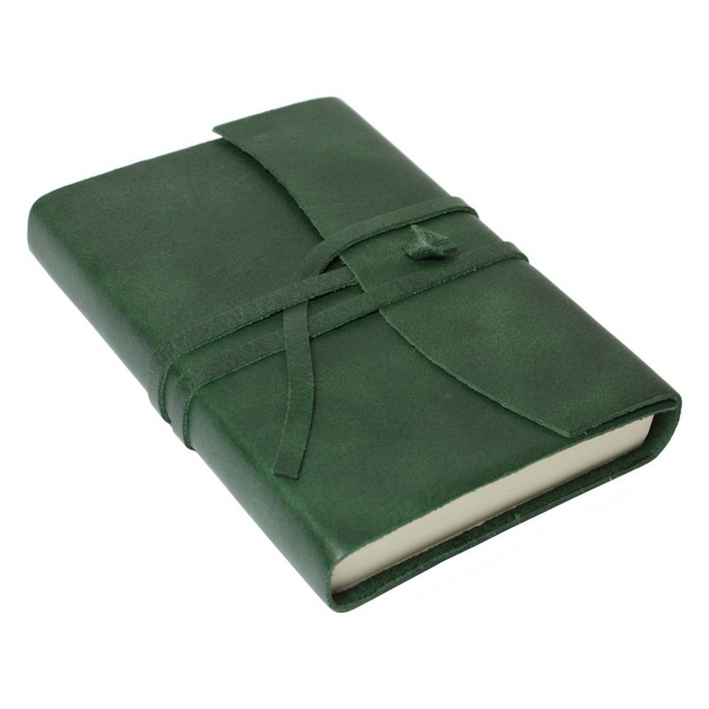 Papuro Amalfi Leather Journal - Green - Small