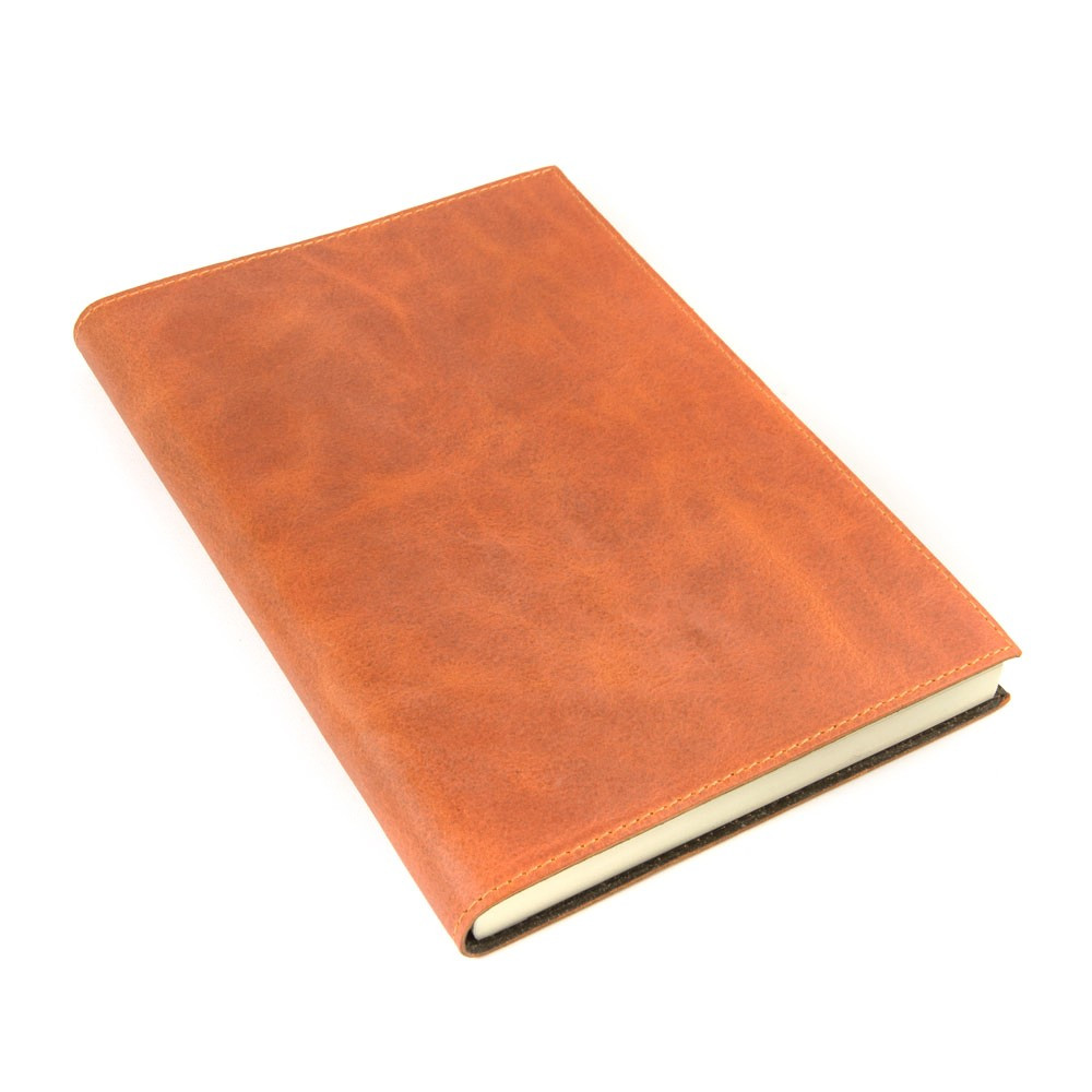 Papuro Capri Leather Journal - Orange - Large