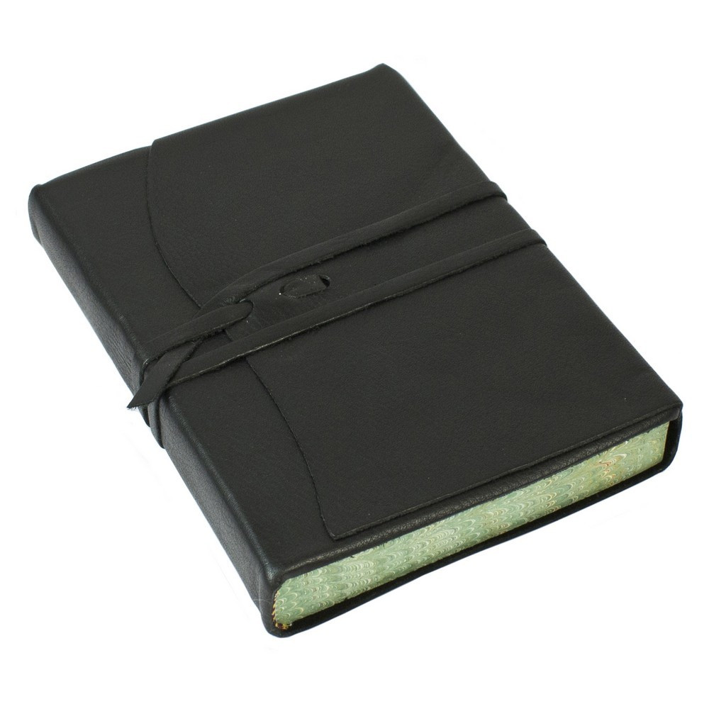 Papuro Roma Leather Journal - Black - Medium