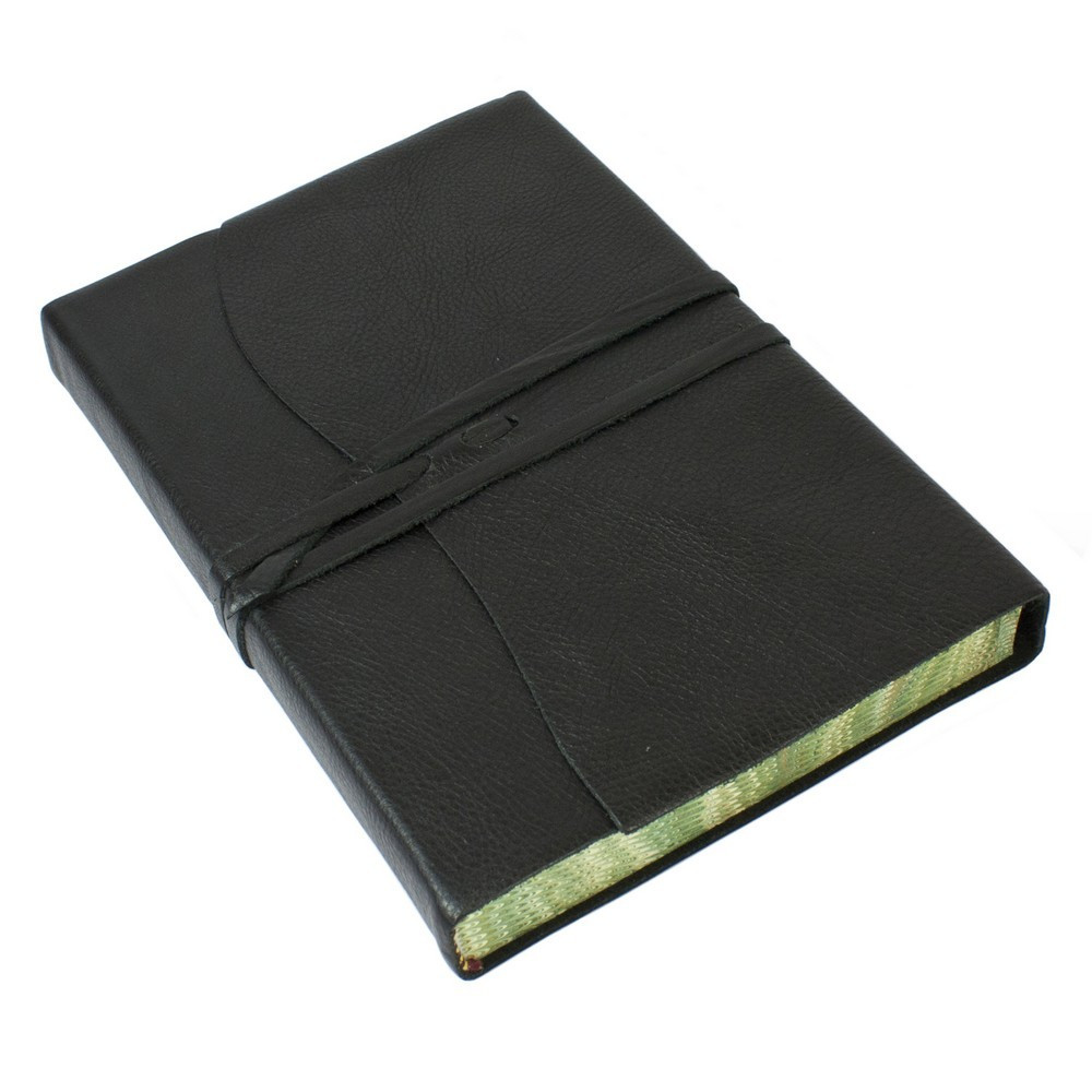 Papuro Roma Leather Journal - Black - Large
