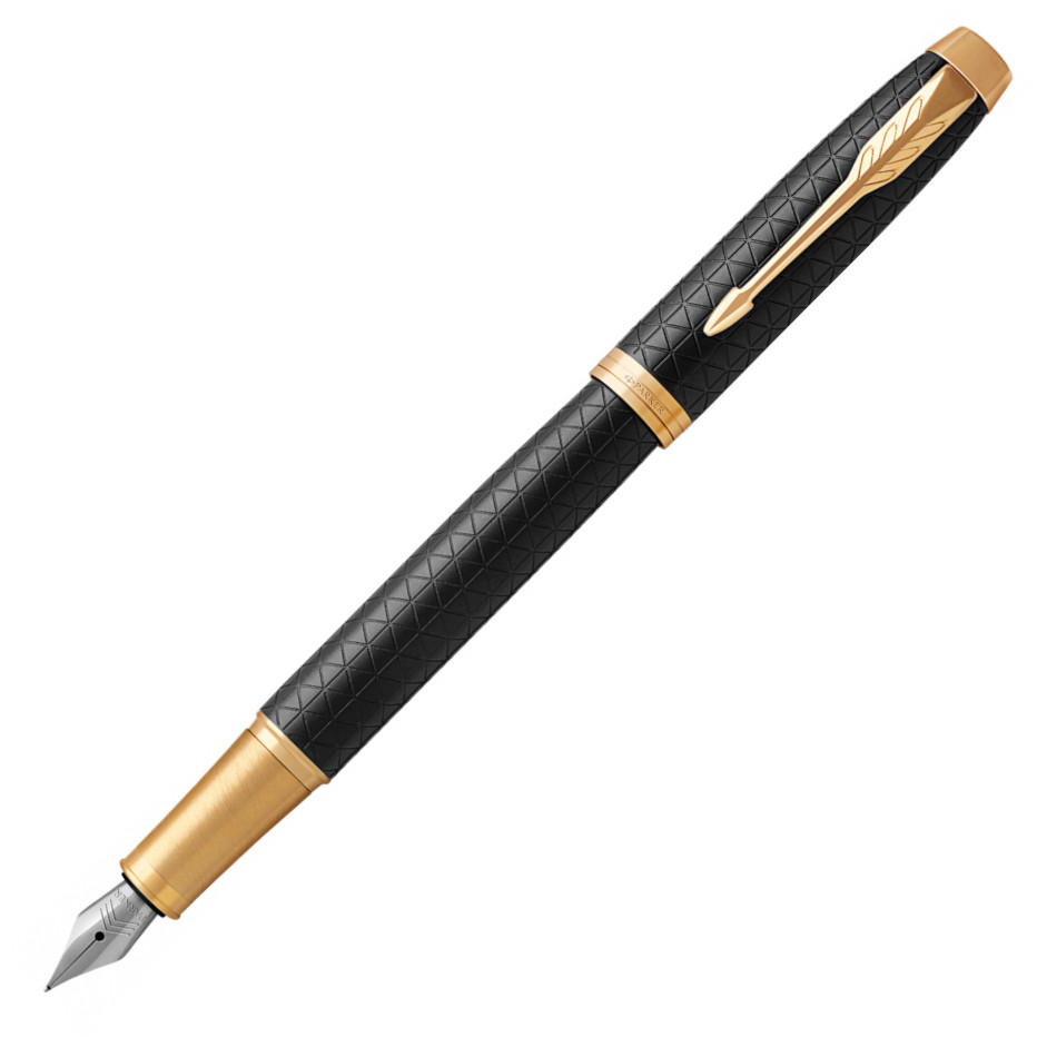 Parker IM Premium Fountain Pen - Black Gold Trim