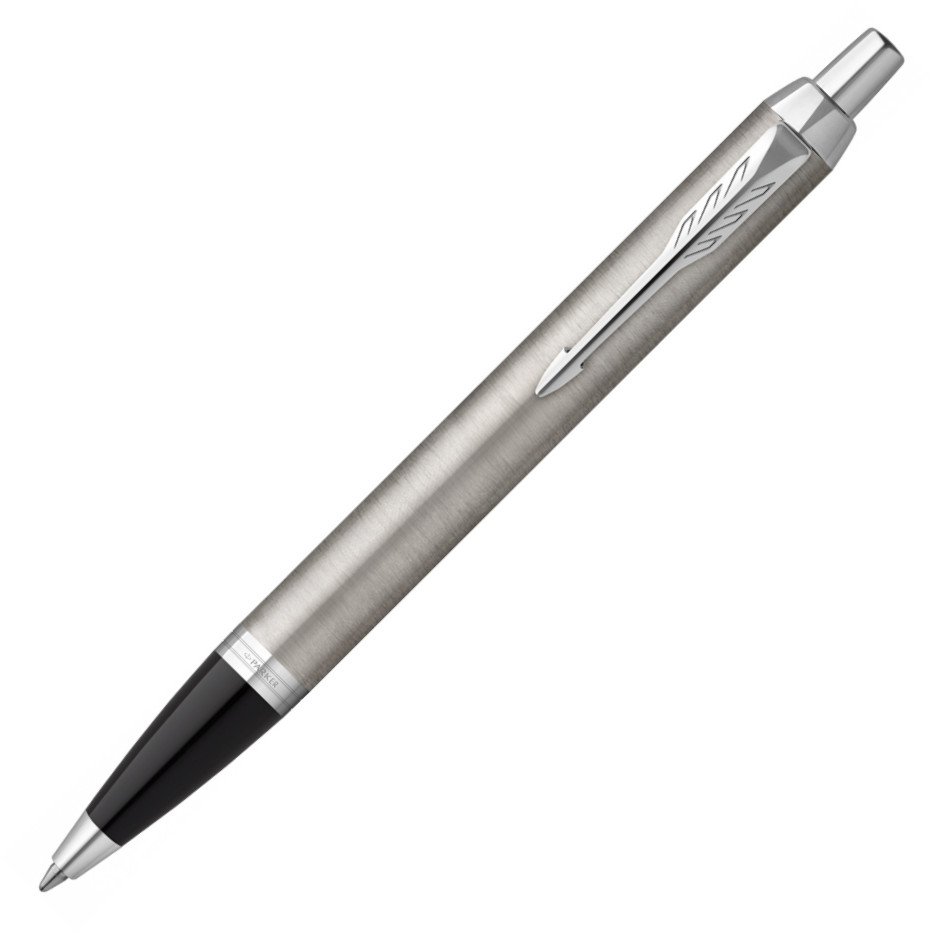 Parker IM Ballpoint Pen - Brushed Metal Chrome Trim