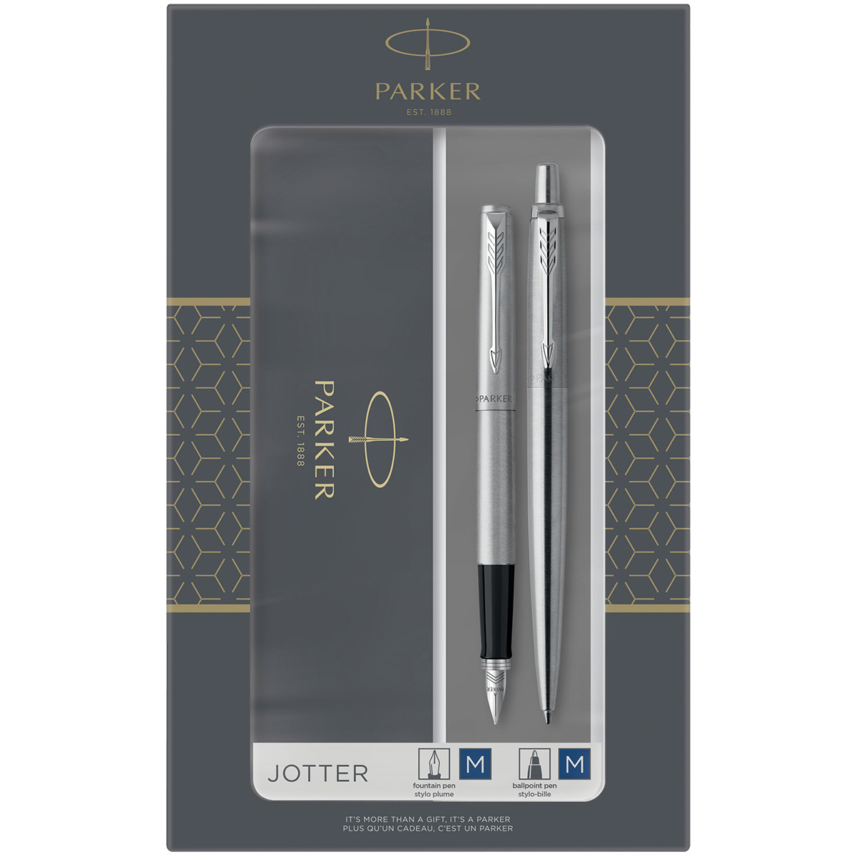 Parker Jotter Stainless Steel Chrome Colour Trim Ballpoint Pen 1953170