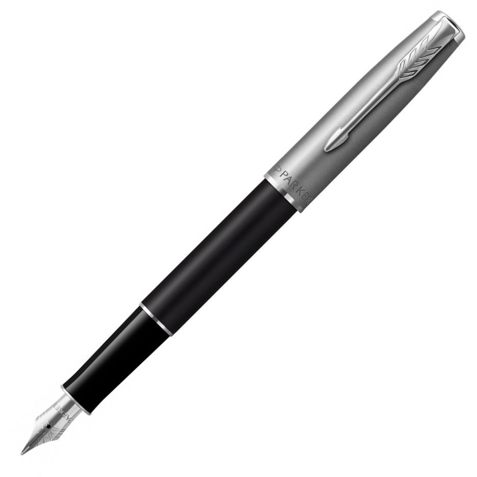Parker Sonnet Essentials Fountain Pen - Matte Black & Sandblasted Steel