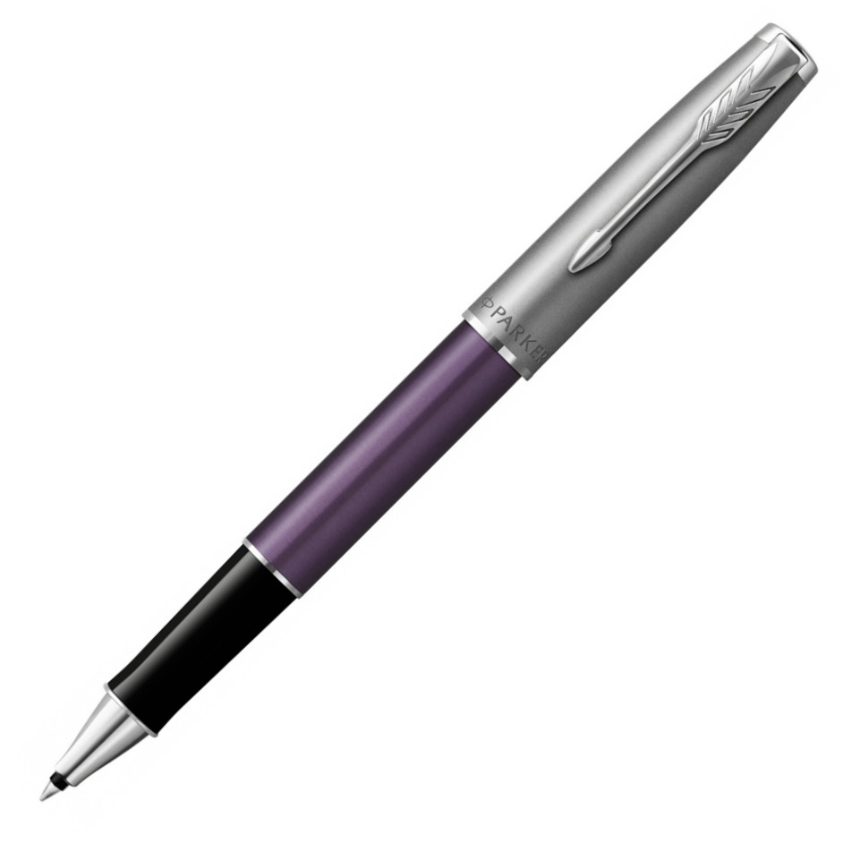 Parker Sonnet Essentials Rollerball Pen - Matte Violet & Sandblasted Steel