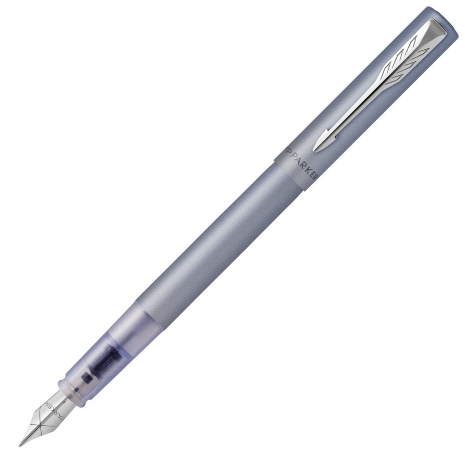 Parker Vector XL Fountain Pen - Silver Blue Chrome Trim