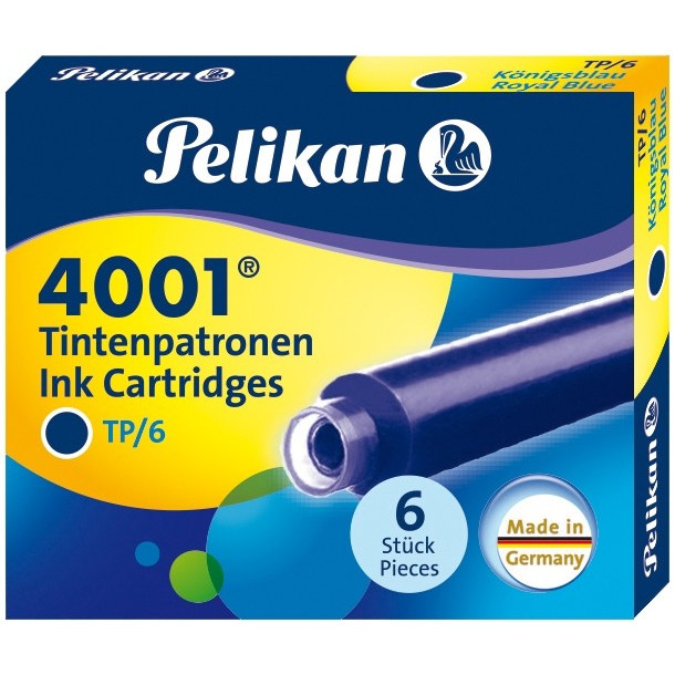 Pelikan 4001 Ink Cartridge - Pack of 6