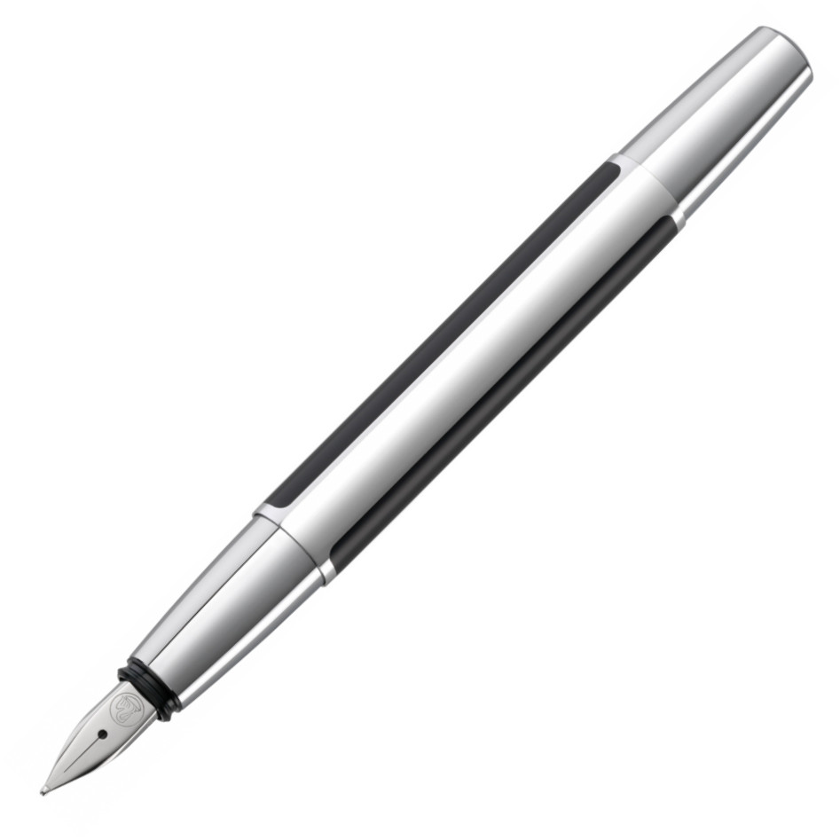 Pelikan Pura Fountain Pen - Black & Silver