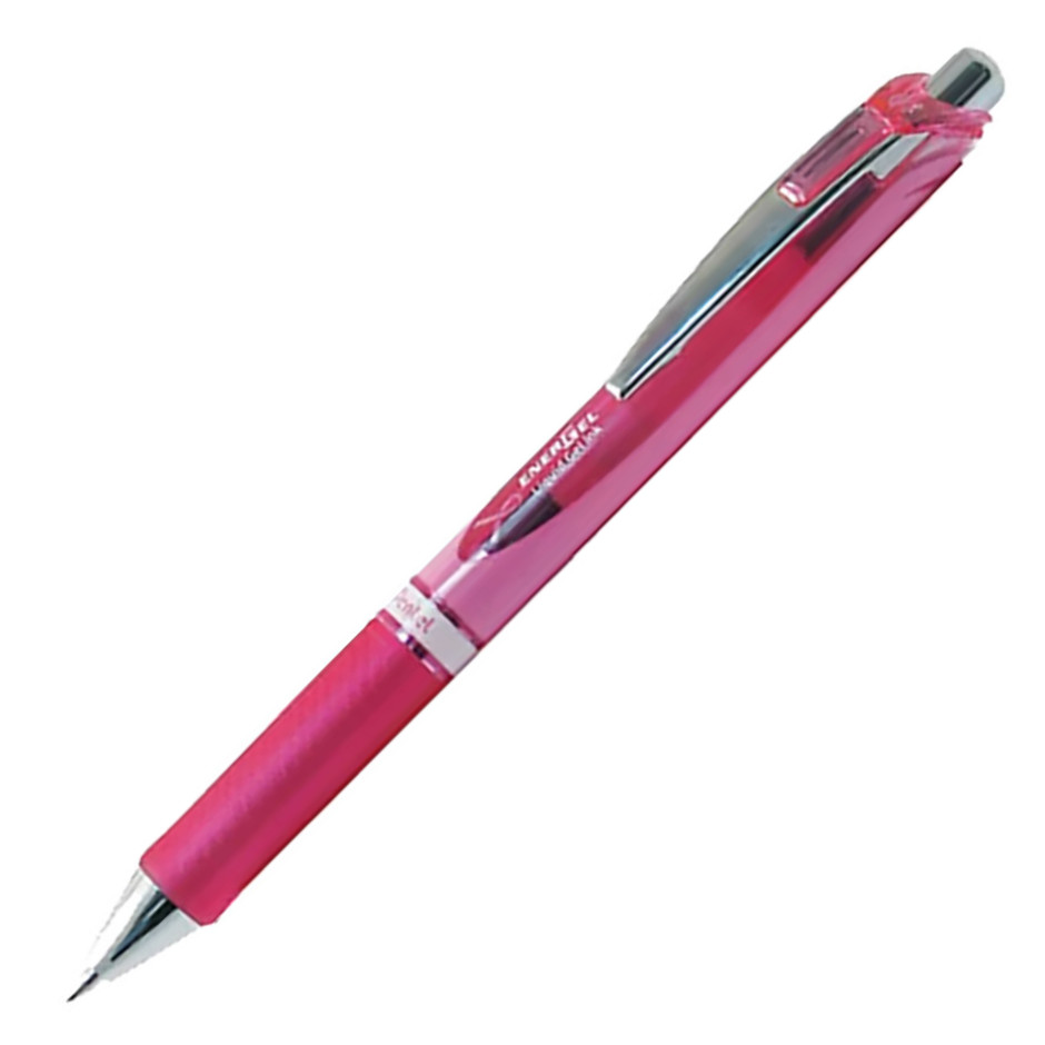 Pentel EnerGel Pink Ribbon Retractable Rollerball Pen - 0.7mm - Black