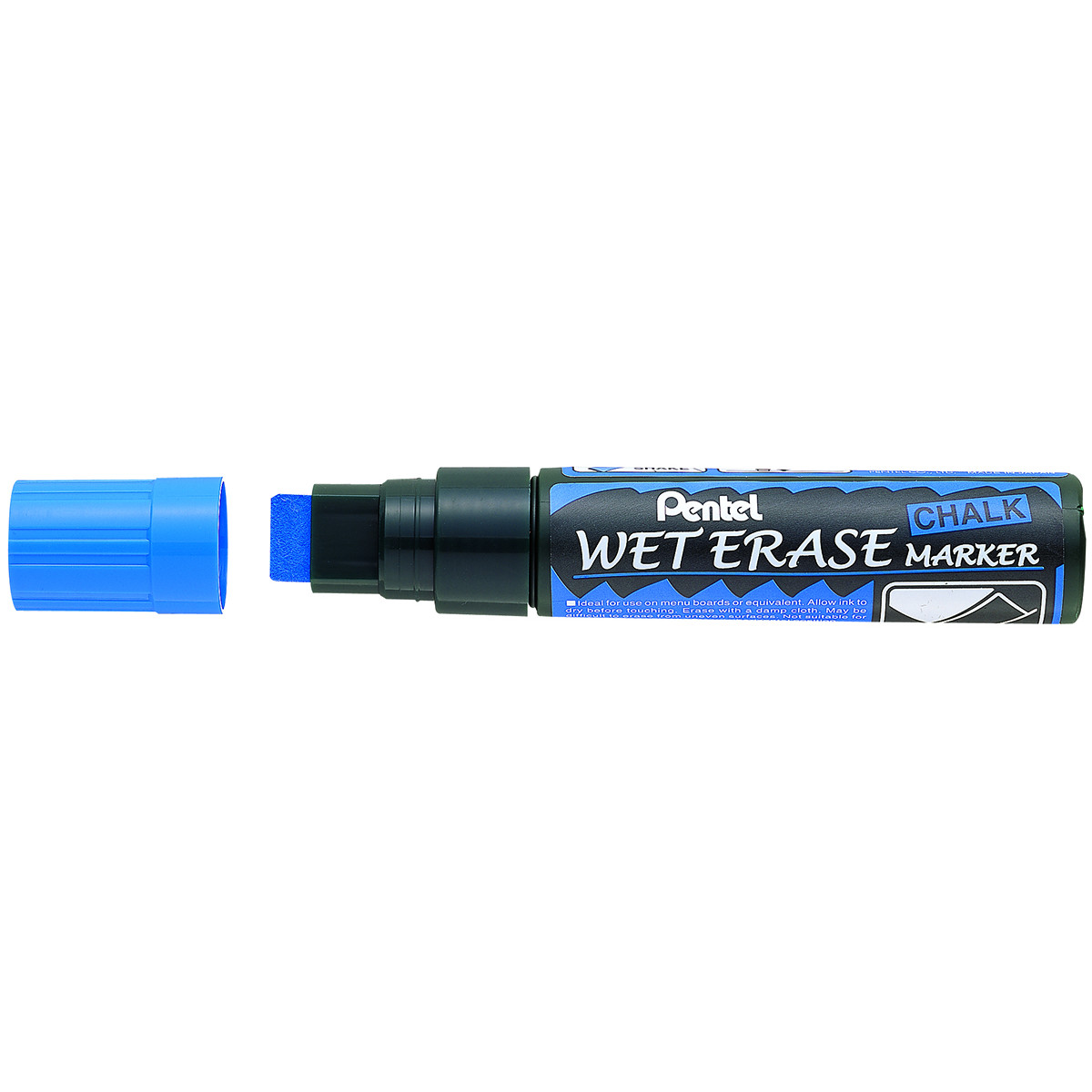Pentel Jumbo Wet Erase Chalk Markers - Blue (Wallet of 4)