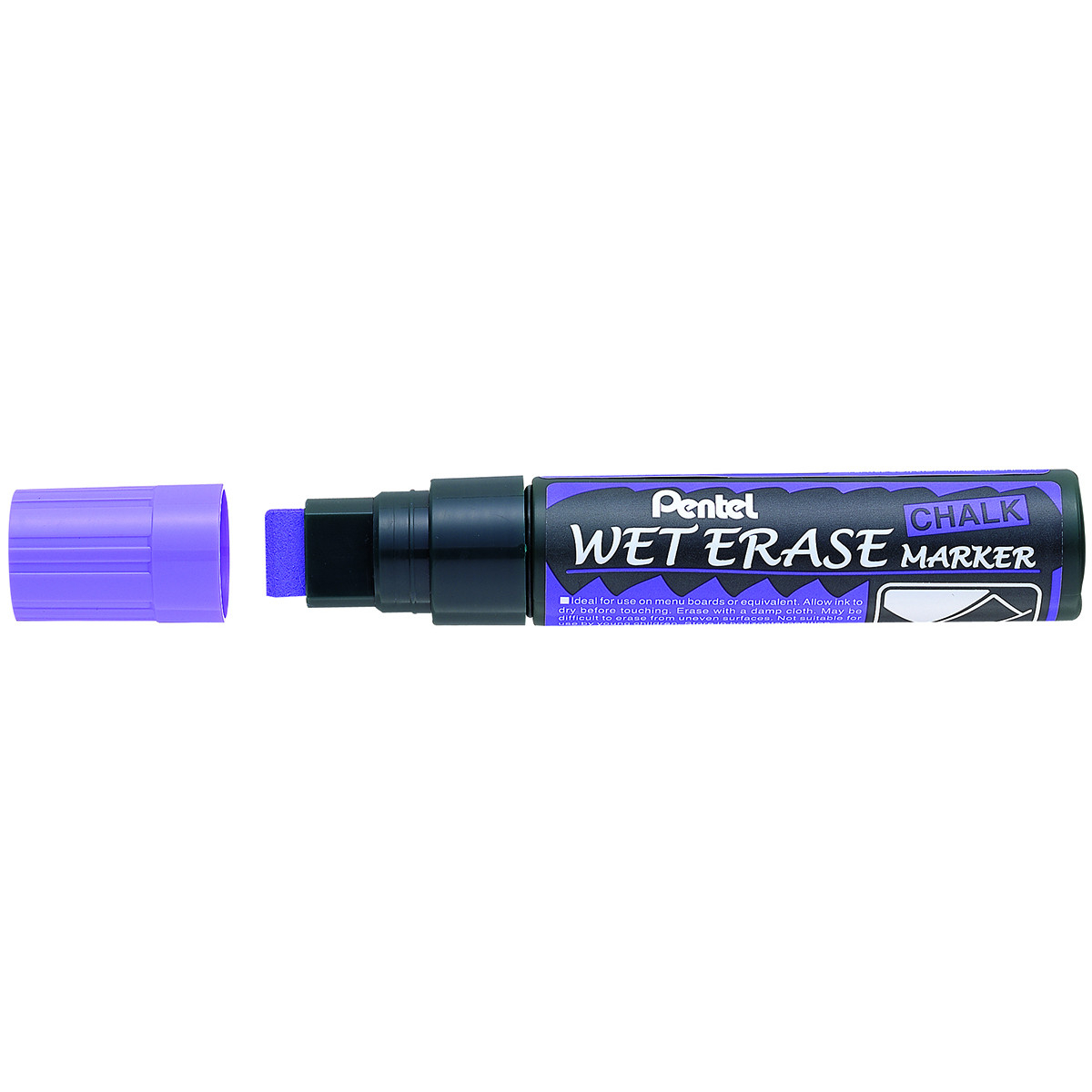 Pentel Jumbo Wet Erase Chalk Markers - Violet (Wallet of 4)