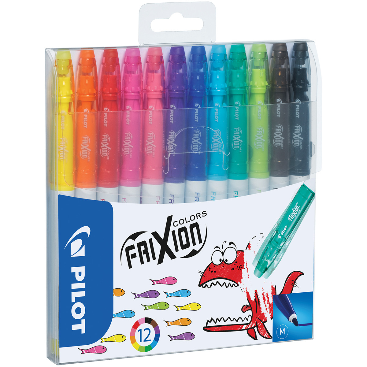 Pilot FriXion Colors Erasable Fibre Tip Pen - Assorted (Pack of 12)
