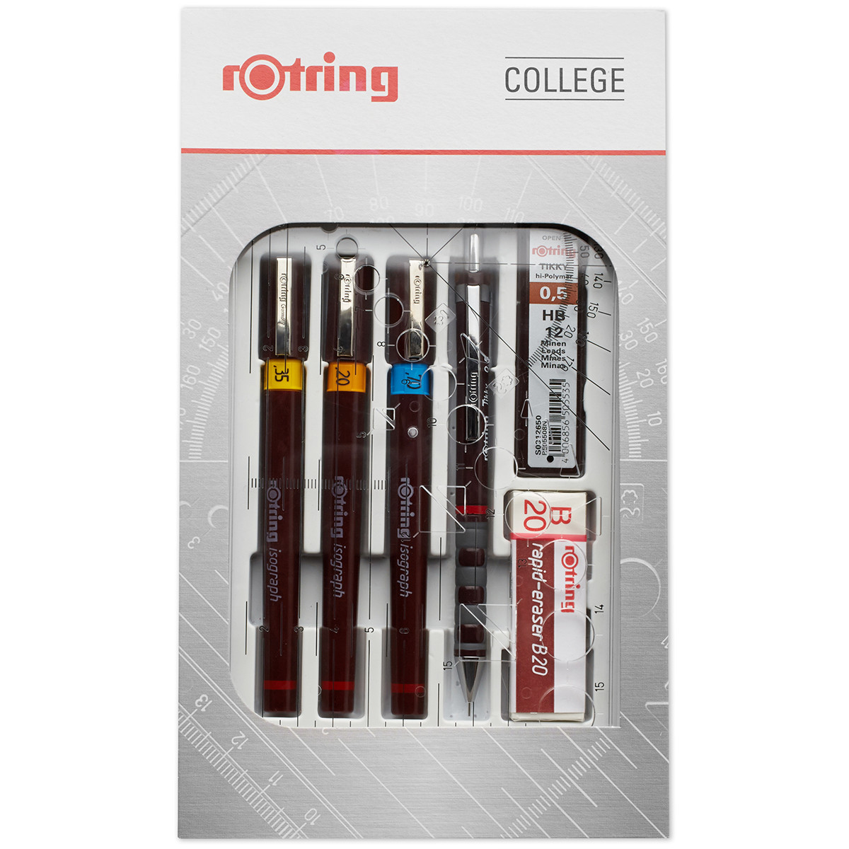 Rotring Isograph College Set - 0.20mm/0.35mm/0.70mm