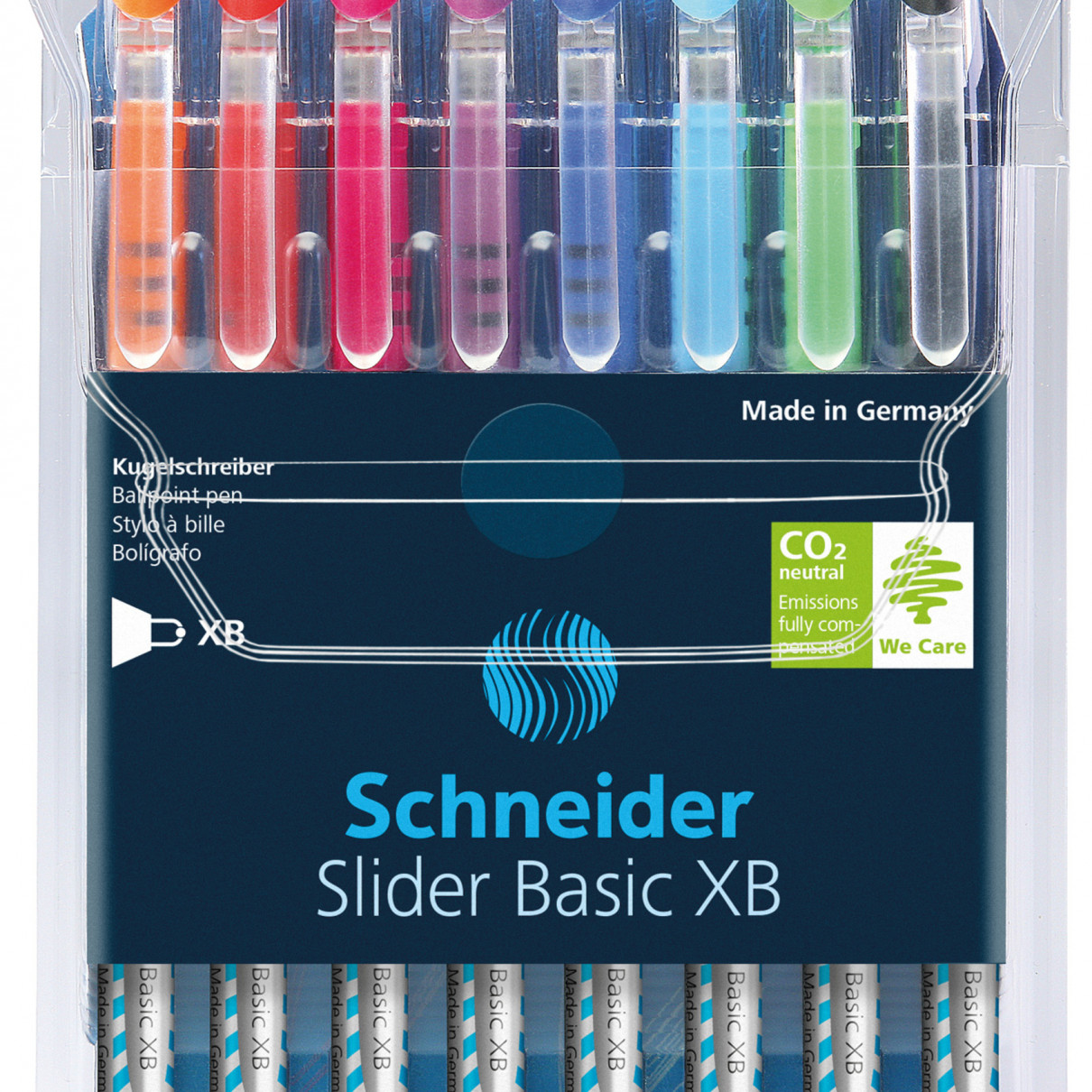 Schneider Slider Basic Ballpoint Pens - Extra Broad - Assorted Colours (Pack of 8)