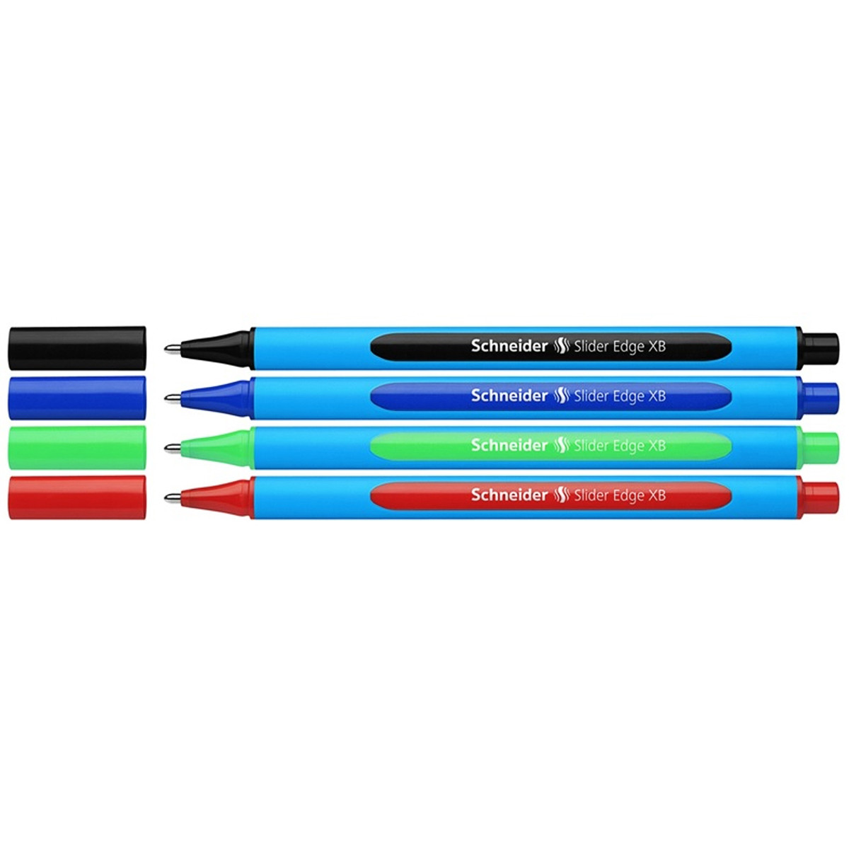 Schneider Slider Edge Ballpoint Pen - Extra Broad - Assorted Colours (Pack of 4)
