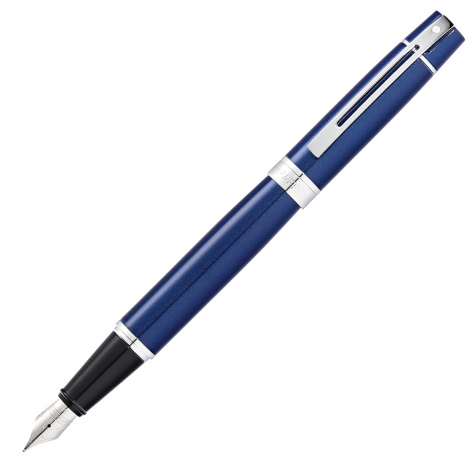 Sheaffer 300 Fountain Pen - Blue Lacquer Chrome Trim