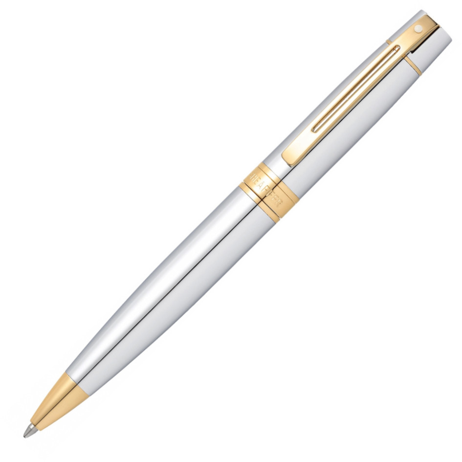 Sheaffer 300 Ballpoint Pen - Medalist Chrome & Gold