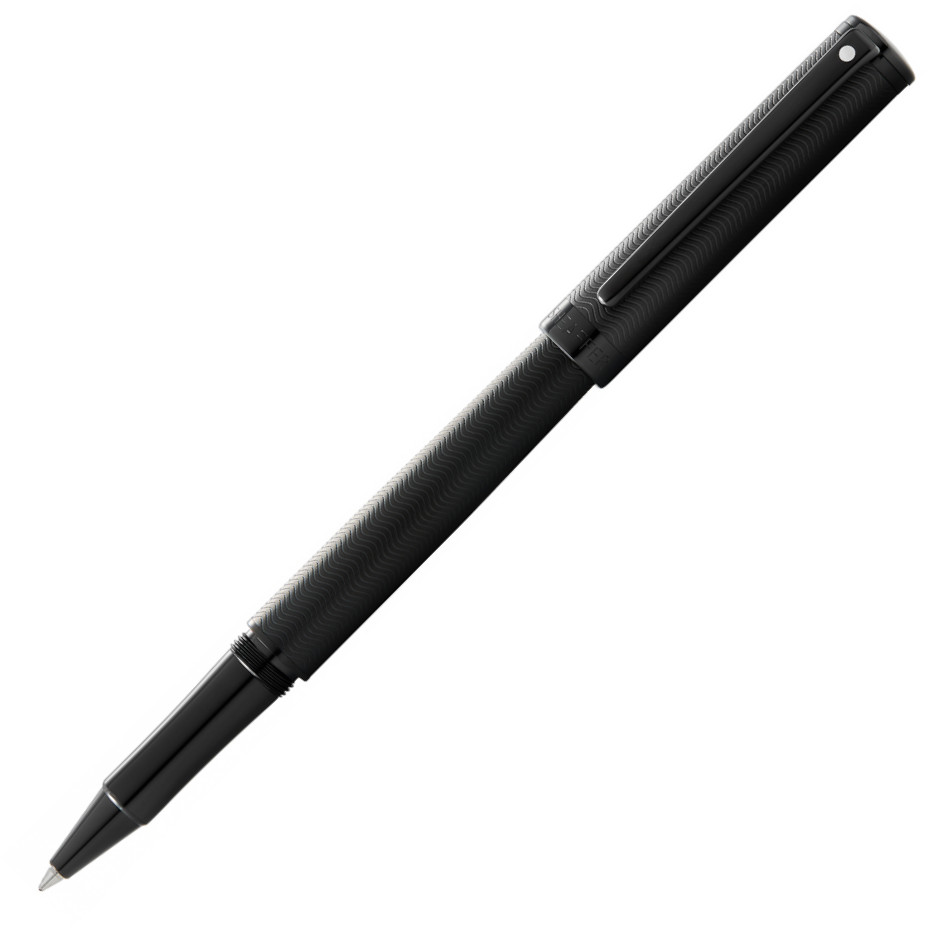Sheaffer Intensity Rollerball Pen - Engraved Matte Black PVD Trim