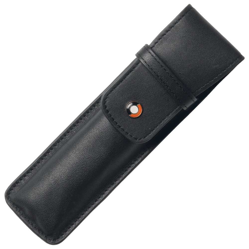Sheaffer Double Pen Pouch - Black Leather