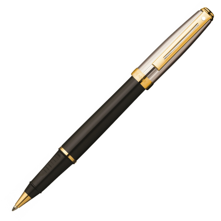 Sheaffer Prelude Rollerball Pen - Black and Palladium Gold Trim