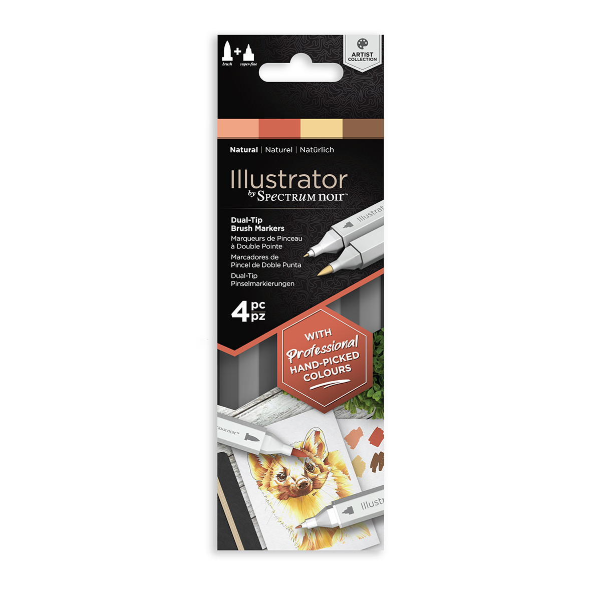Spectrum Noir Illustrator Markers Natural Pack Of 4 SN IL4