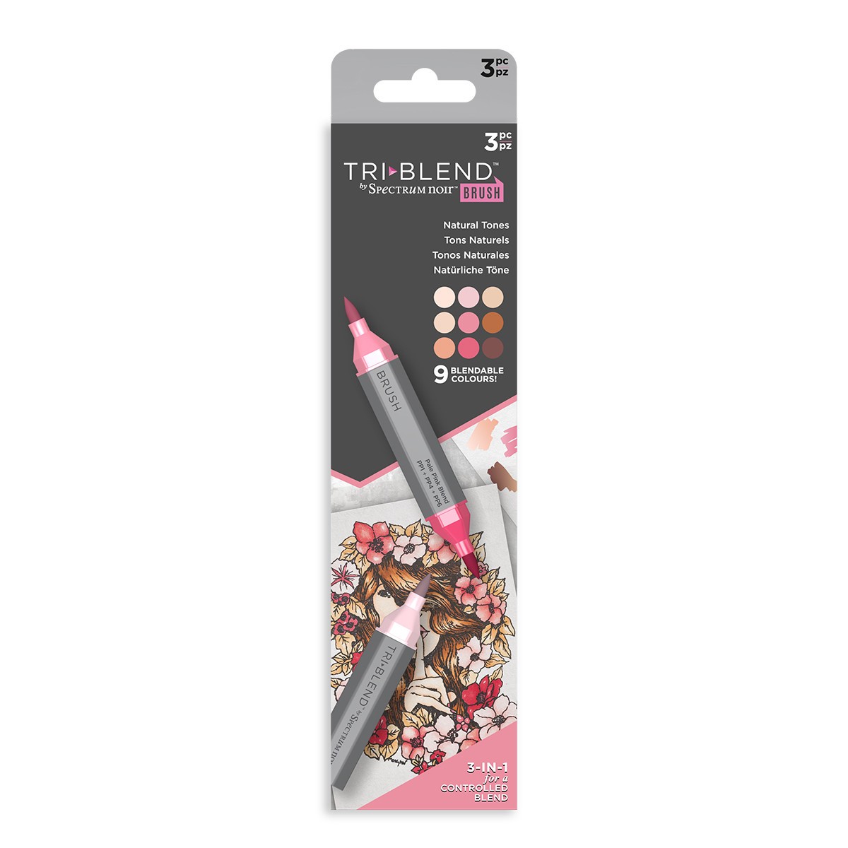 Spectrum Noir Triblend Markers 6-pkg-floral Blends