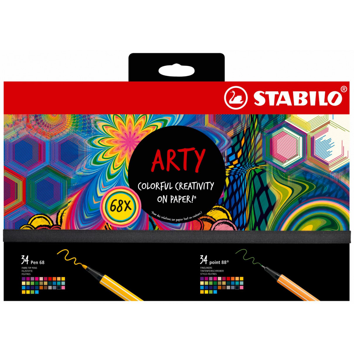 STABILO Creative Pen Set - ARTY - Pack of 68 - Assorted Colours