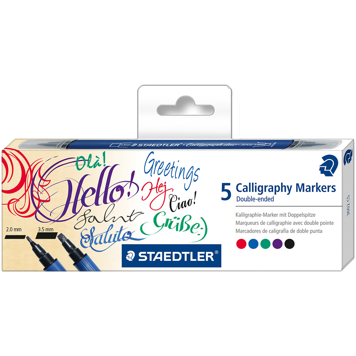 Staedtler Calligraphy Markers - Double Ended - Assorted Colours