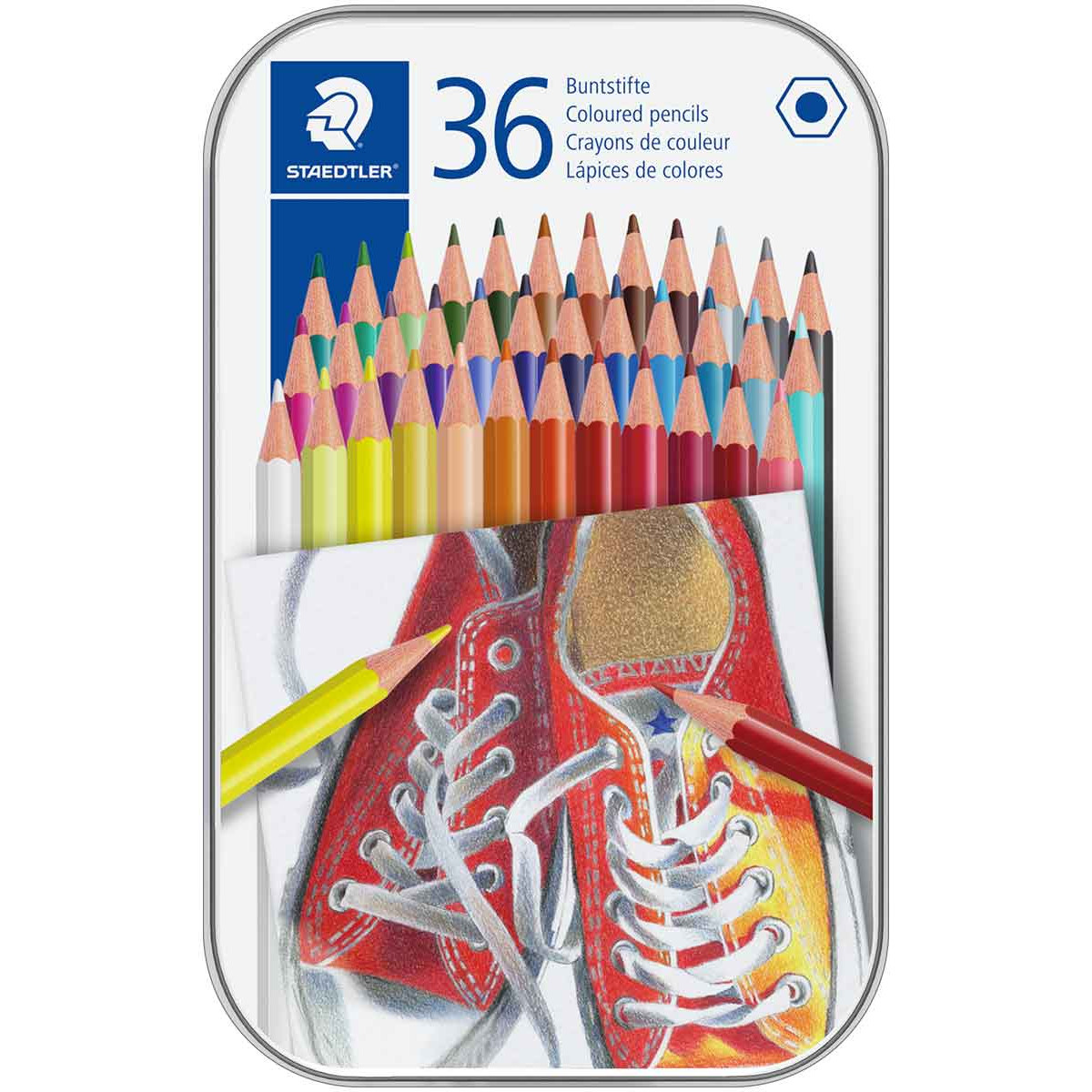 Staedtler Design Journey Colouring Pencils - Assorted Colours (Tin of 36)