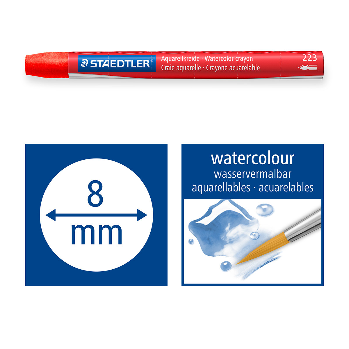 Staedtler Watercolor Crayons - Assorted Colors - 12/ Pack