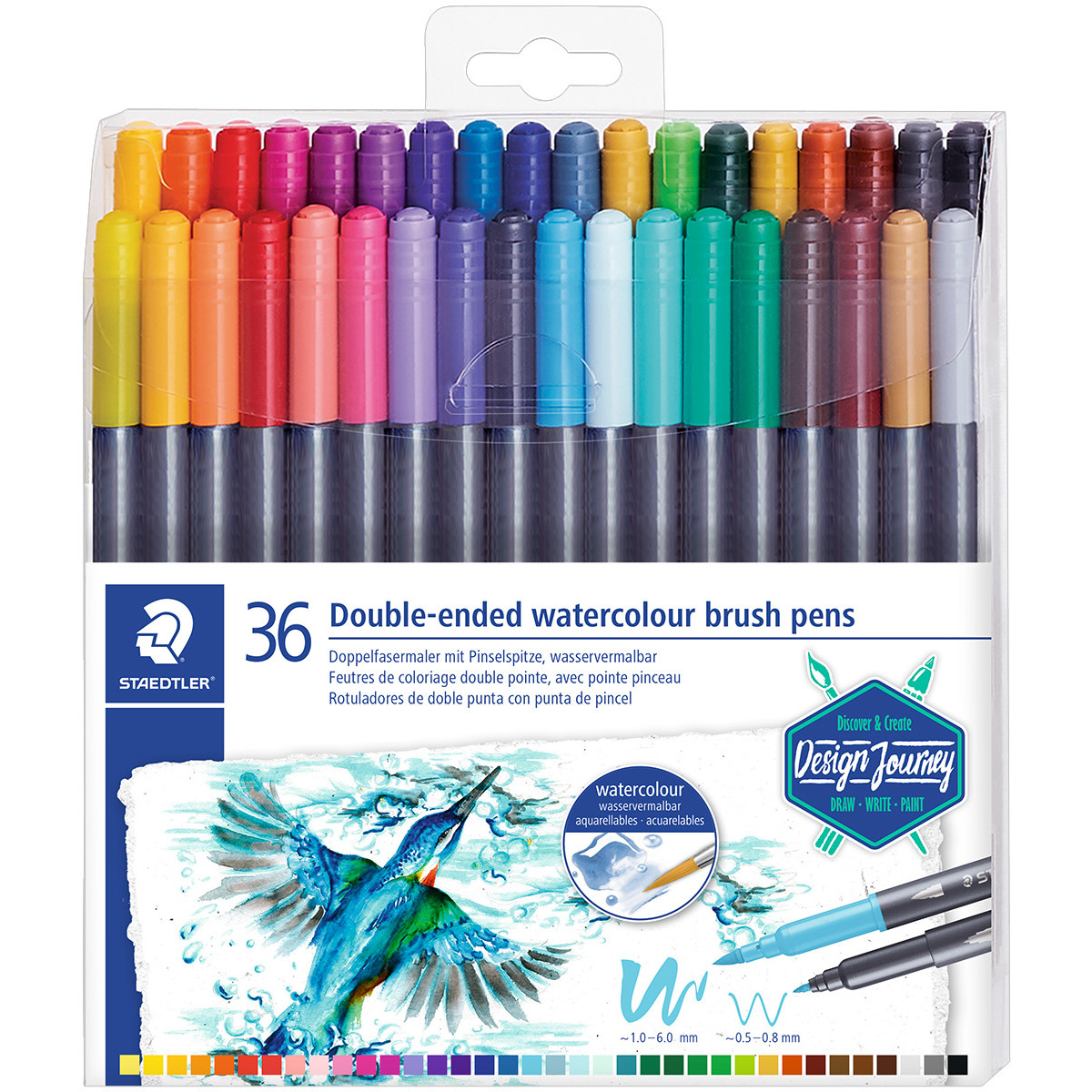 Staedtler® Double Ended Watercolor Brush Markers