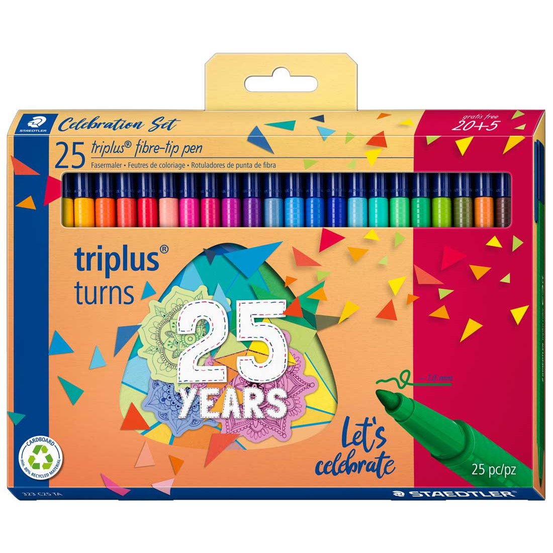 Staedtler Triplus Fibre Tip Pens - 25th Anniversary Set (Pack of 25)