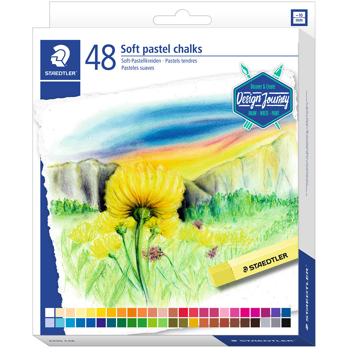 Staedtler Karat Soft Pastel Chalks - Assorted Colours (Pack of 48)
