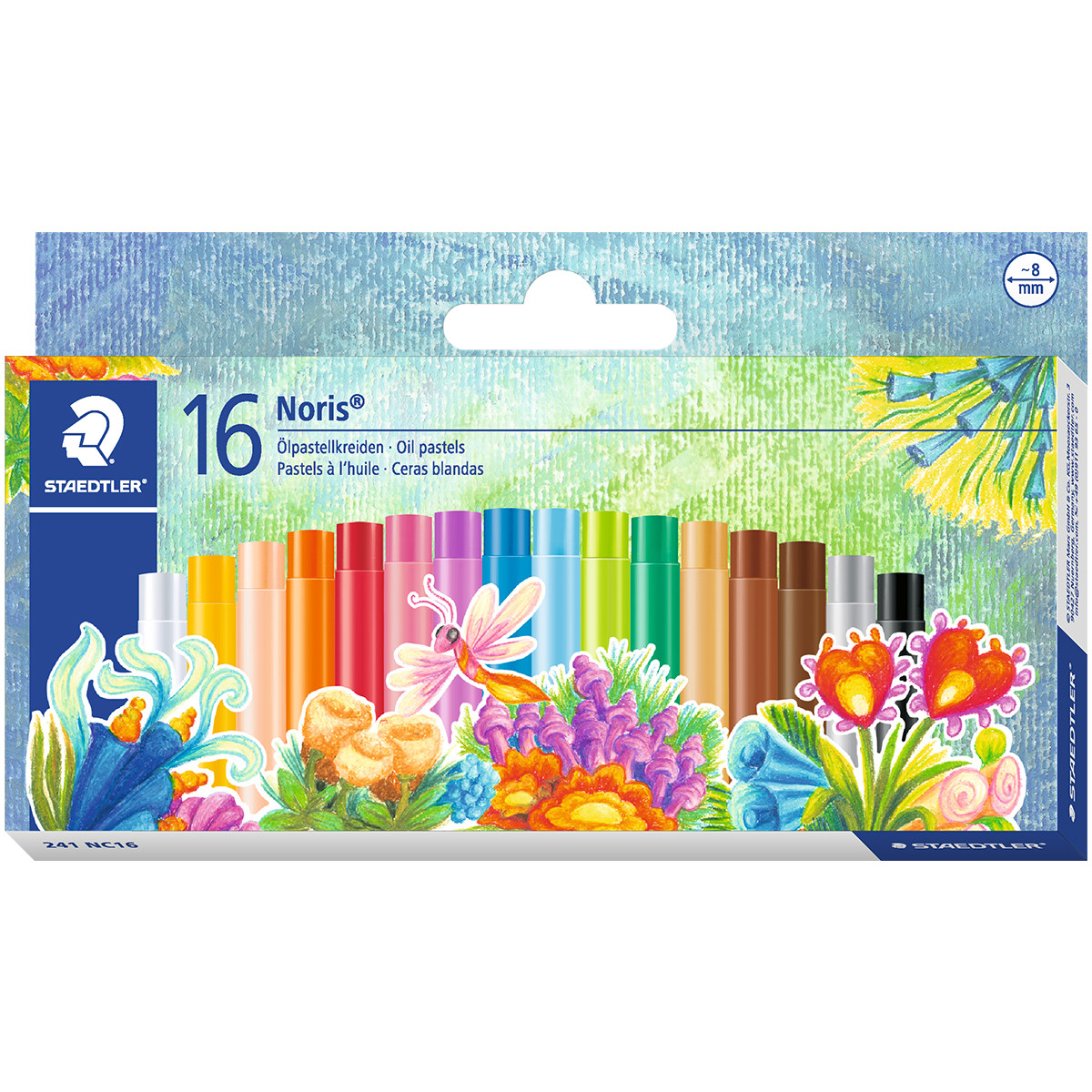 Staedtler Noris Club Oil Pastel Crayons - Assorted Colours (Pack of 16)