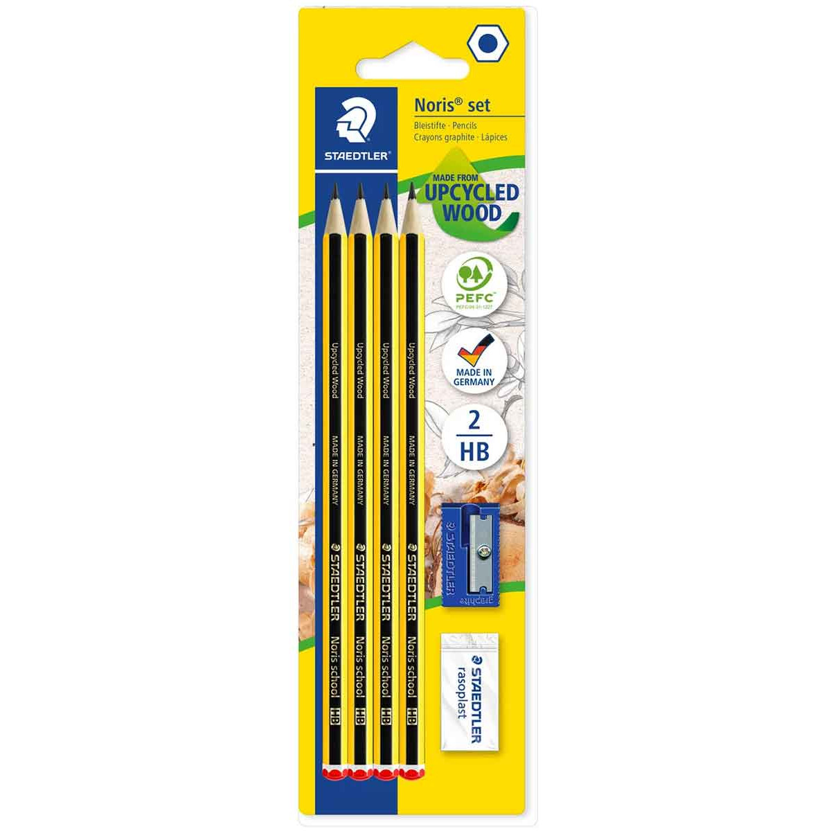 Staedtler Noris 121 Pencil Set with Eraser & Sharpener