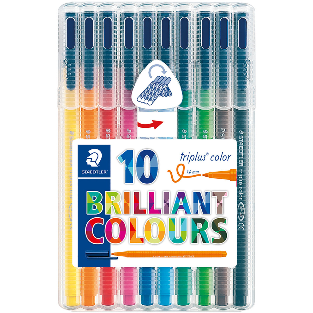 Staedtler 323 Triplus Colour Fibre-Tip Pens, 1.0 mm, Green, Pack