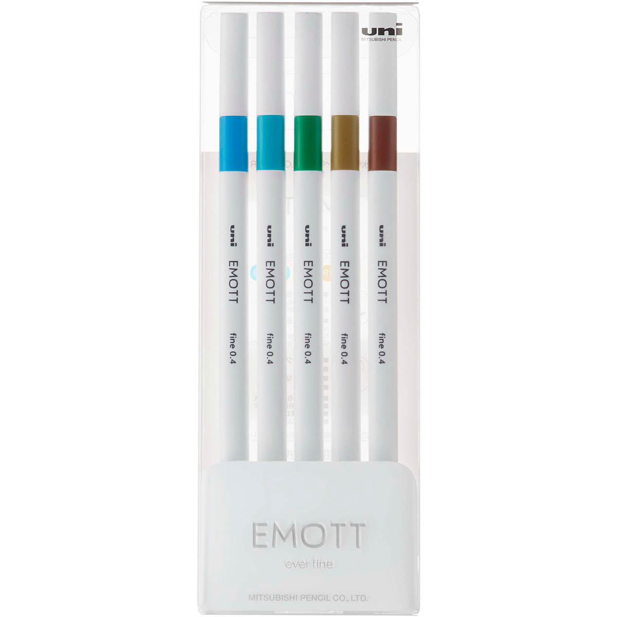 Uni-Ball PEM-SY Emott Fineliner Pens - Island Colours (Pack of 5)