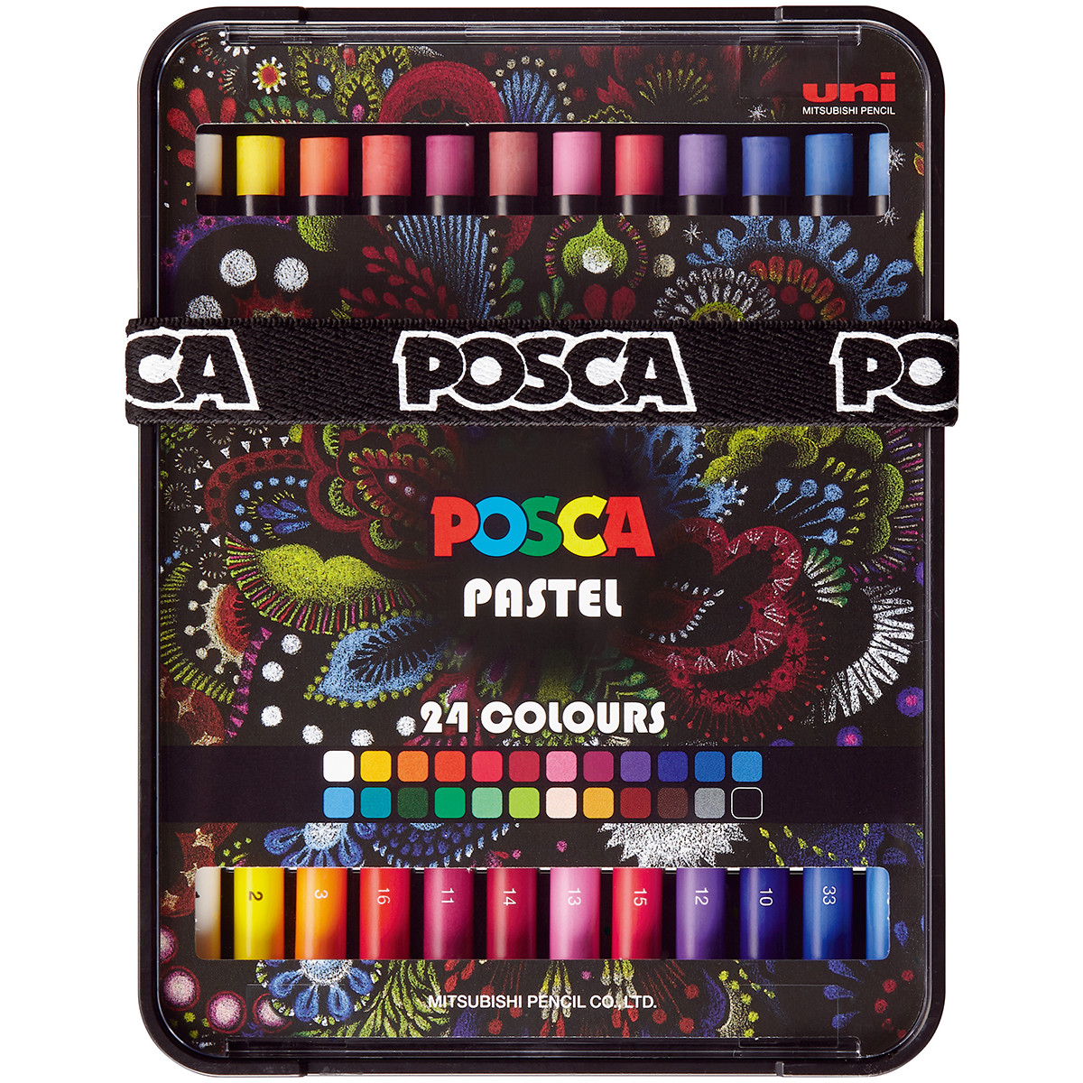 Uni-ball Posca Wax Colouring Pastels KPA-100 Sets / Packs, Full