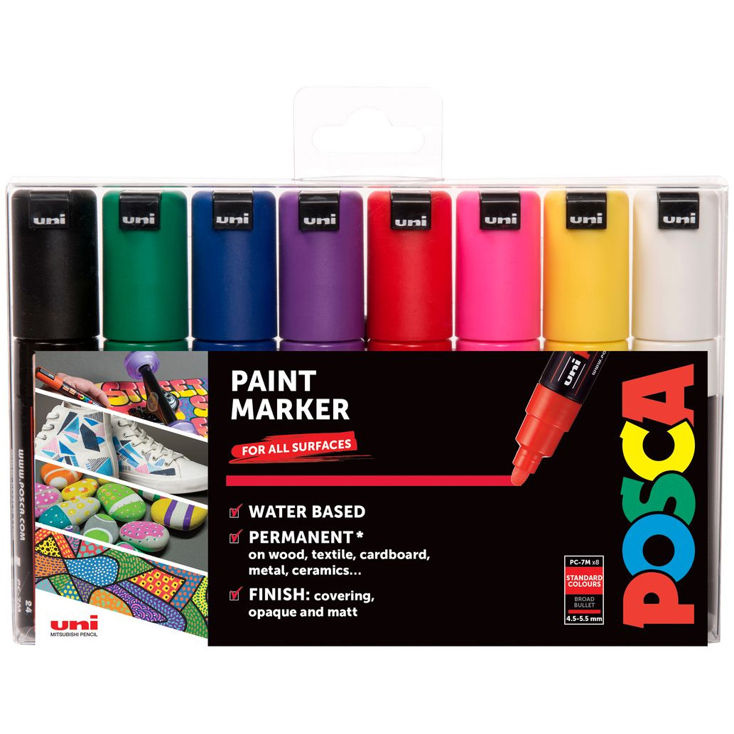 Posca PC-7M Broad Bullet Black Paint Marker