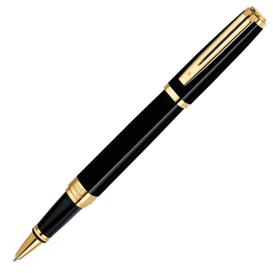 Waterman Exception Rollerball Pen - Ideal Black Gold Trim