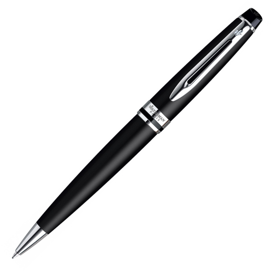 Waterman Expert Ballpoint Pen - Matte Black Chrome Trim
