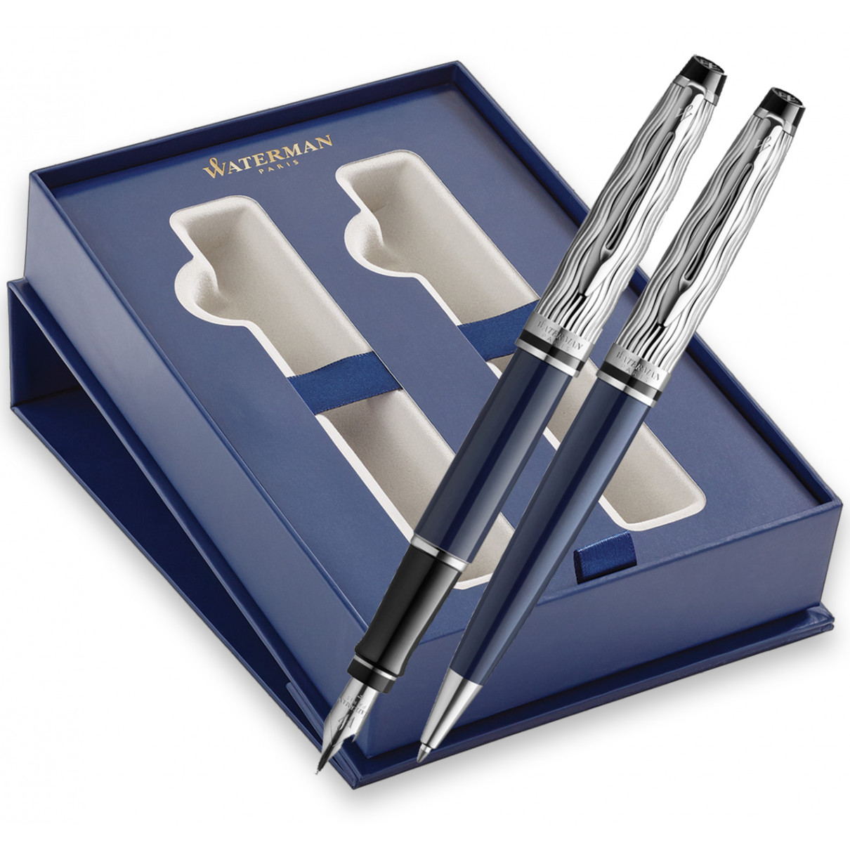 Waterman Expert Fountain & Ballpoint Pen Gift Set - L'essence du Bleu (Special Edition)