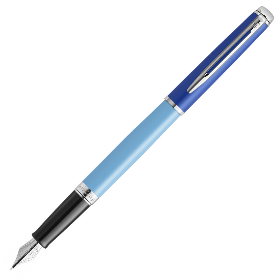 Waterman Hemisphere Fountain Pen - Colour Blocking Blue Chrome Trim