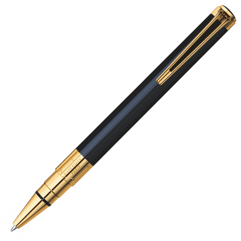 Waterman Perspective Ballpoint Pen - Black Gold Trim