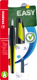 STABILO EASYbuddy Ergonomic School Fountain Pen  - A Nib - Black/Lime