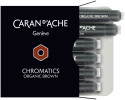 Caran d'Ache Chromatics Ink Cartridge - Organic Brown (Pack of 6)