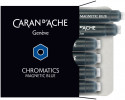 Caran d'Ache Chromatics Ink Cartridge - Magnetic Blue (Pack of 6)
