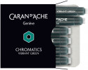 Caran d'Ache Chromatics Ink Cartridge - Vibrant Green (Pack of 6)